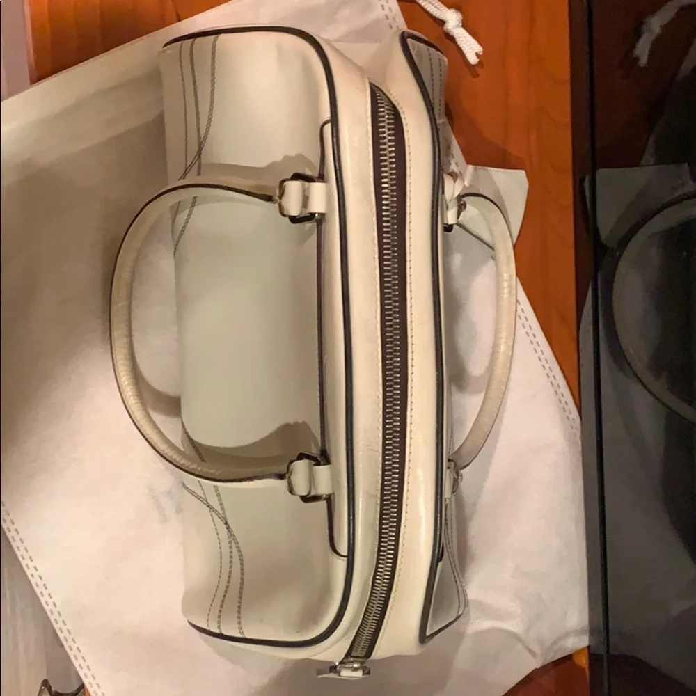 Authentic PRADA 90s Vintage White Satchel/Bag - Picture 4 of 13